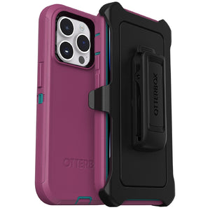 OtterBox Defender Apple iPhone 14 Pro Case Canyon Sun (Pink) - (77-88386), DROP+ 4X Military Standard,Multi-Layer,Included Holster,Raised Edges,Rugged-0