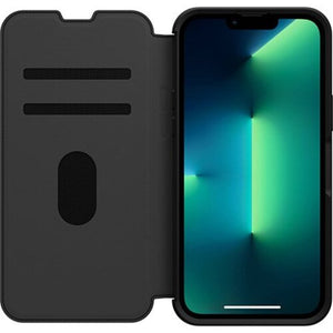 OtterBox Strada Apple iPhone 13 Pro Max / iPhone 12 Pro Max Case Black - (77-85800), DROP+ 3X Military Standard, Leather Folio Cover, Card Holder-0