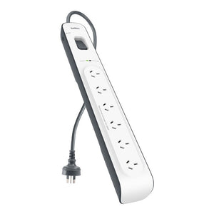 Belkin BSV603 6-Outlet 2-Meter Surge Protection Strip,Complete Three-line AC protection, Protects Against Spikes And Fluctuations, CEW $30,000,2YR-0
