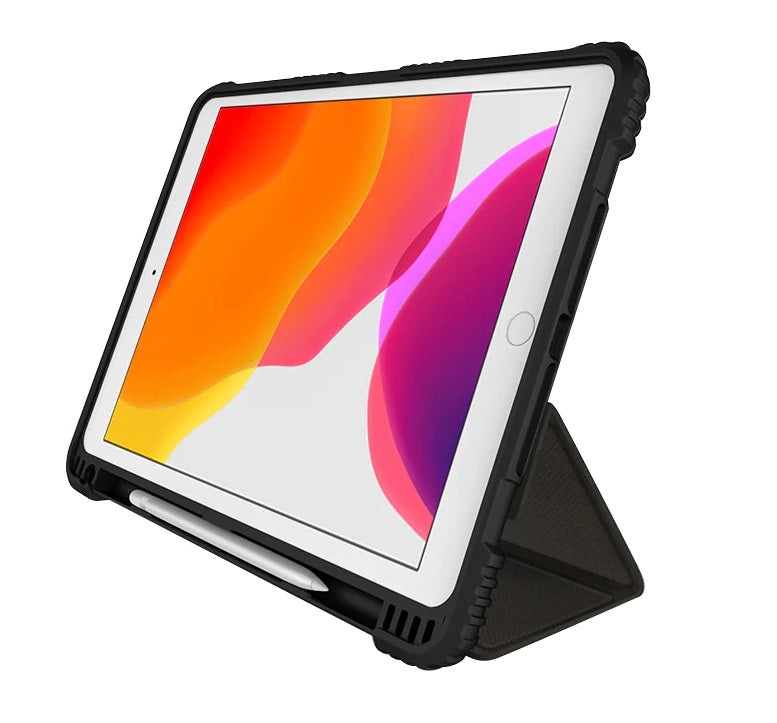 Cygnett WorkMate Evolution Apple iPad (10.2") (9th/8th/7th Gen) Protective Case - Black/Charcoal (CY3076CPWOR), 360° Heavy Duty Protection, Rugged-0