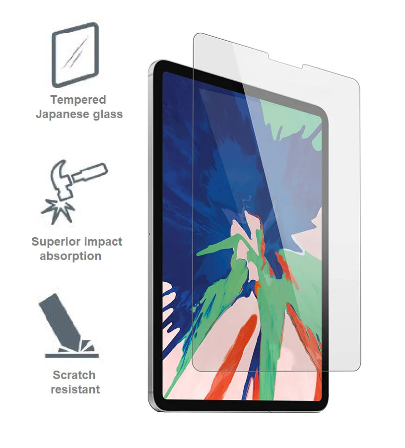 Cygnett OpticShield Apple iPad Pro (12.9") (6th/5th/4th/3rd Gen) Tempered Glass Screen Protector -(CY2731CPTGL),Superior Impact Absorption,Perfect Fit-0