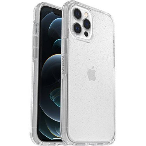 OtterBox Symmetry Clear Apple iPhone 12 Pro Max Case Stardust (Clear Glitter) - (77-65471), Antimicrobial, DROP+ 3X Military Standard, Raised Edges-0