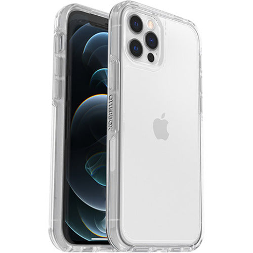 OtterBox Symmetry Clear Apple iPhone 12 / iPhone 12 Pro Case Clear - (77-65422), Antimicrobial, DROP+ 3X Military Standard, Raised Edges, Ultra-Sleek-0