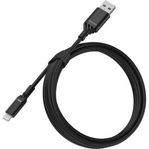 OtterBox Lightning to USB-A (2.0) Cable (2M) - Black (78-52630), 3 AMPS (60W), MFi, 3K Bend/Flex, 480Mbps Transfer, Durable, Apple iPhone/iPad/MacBook-0