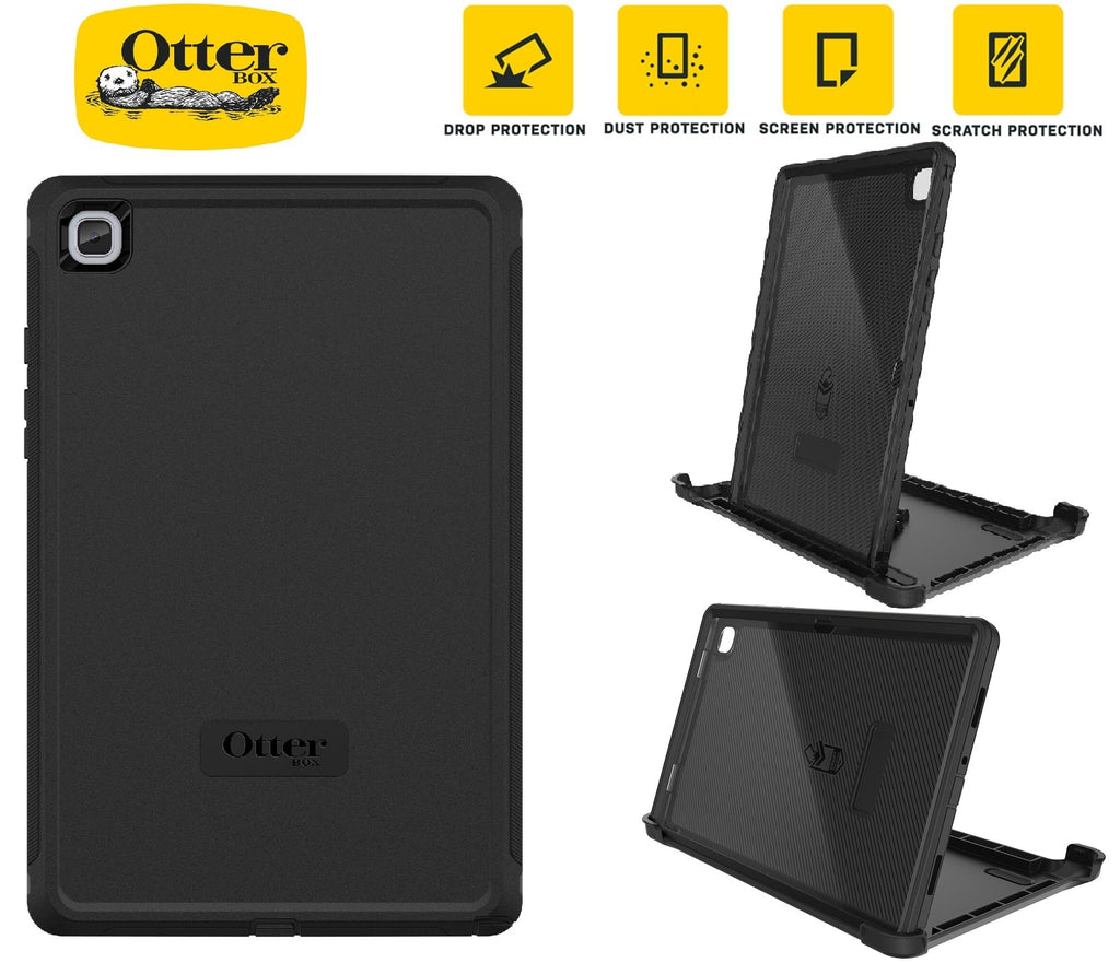 OtterBox Defender Samsung Galaxy Tab A7 (10.4") Case Black - (77-80626), DROP+ 2X Military Standard, Built-in Screen Protection, Multi-Position-0