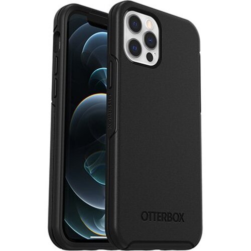 OtterBox Symmetry Apple iPhone 12 / iPhone 12 Pro Case Black - (77-65414), Antimicrobial, DROP+ 3X Military Standard, Raised Edges, Ultra-Sleek-0