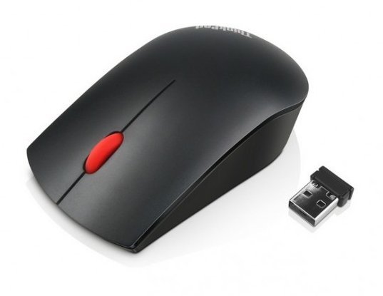 LENOVO Essentials Compact Wireless Mouse - 2.4 GHz Wireless via Nano USB, 1000 DPI, Optical sensor, Supported PC with USB port-0