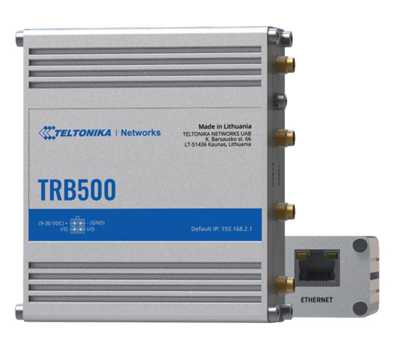 Teltonika TRB500 - Industrial 5G Gateway, Ultra-high cellular speeds of up to 1 Gbps 4x4 MIMO, Backward compatible with 4G (LTE CAT 20) and 3G network-0
