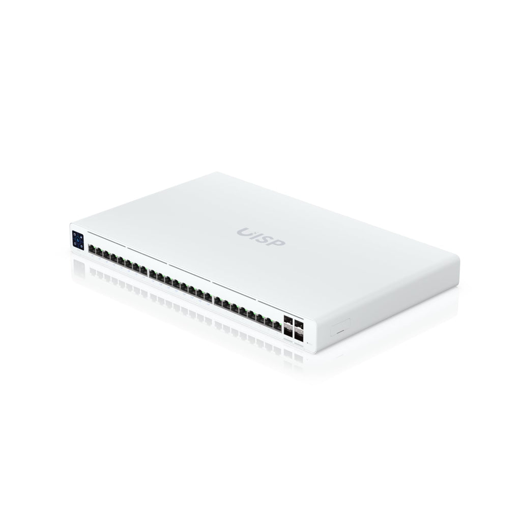 Ubiquiti UISP Switch Professional, 24 GbE RJ45 ports, 16 with 27V Passive PoE Output,  4 10G SFP+ ports, Color Touchscreen-0