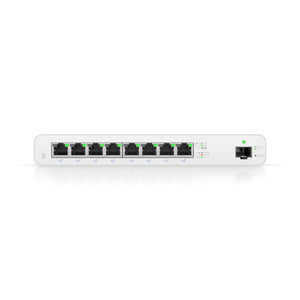 Ubiquiti UISP Switch, 8-Port GbE Switch w/ 27V Passive PoE, For MicroPoP Applications, 110W PoE Budget, Fanless, Layer 2 Switching,-0