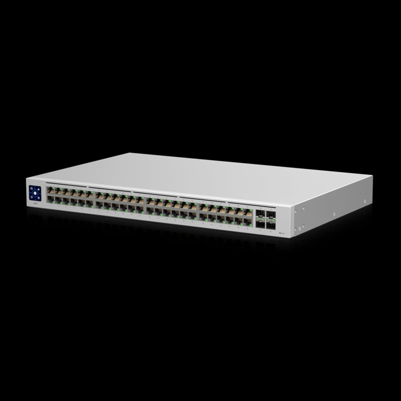 Ubiquiti UniFi USW-48, 48 port Managed Gigabit Layer2 switch - 48x Gigabit Ethernet Ports 4x SFP Port Touch Display-0