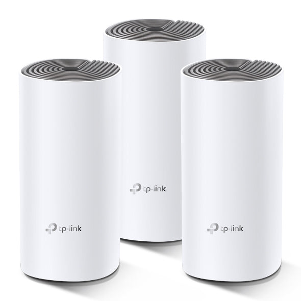 TP-Link Deco E4(3-pack) AC1200 Whole Home Mesh Wi-Fi System, ~370sqm Coverage-0