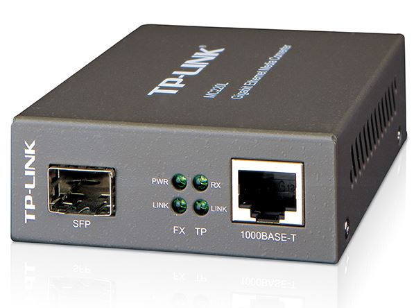 TP-Link MC220L Gigabit Single  Multi-Mode SFP Media Converter - IEEE 802.3ab/802.3z, 0.55km Multi-mode, 10km Single-Mode-0