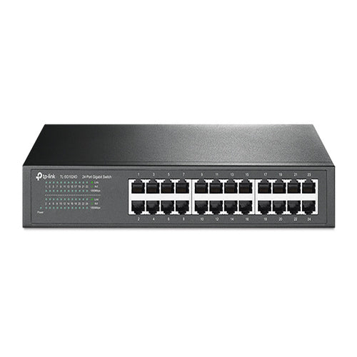 TP-Link TL-SG1024D 24-Port Gigabit Desktop/Rackmount Unmanaged Switch energy-efficient Supports MAC Plug  play 48Gbps Switching Capacity-0