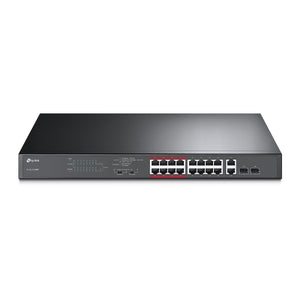 TP-Link TL-SL1218MP 16-Port 10/100Mbps + 2-Port Gigabit Unmanaged PoE Switch-0