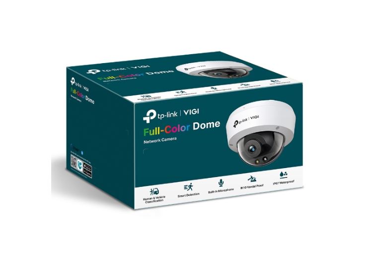 TP-Link VIGI 4MP C240(4mm) Full-Color Dome Network Camera, 4mm Lens, Smart Detection, 3YW(LD)-0