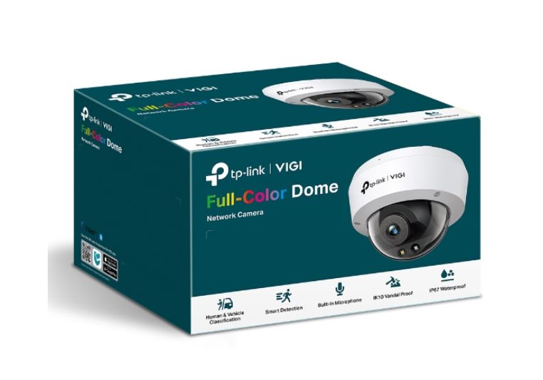 TP-Link VIGI 5MP C250(4mm) Full-Colour Dome Network Camera, 4mm Lems, Smart Detection 3YW(LD)-0
