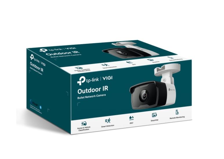 TP-Link VIGI 4MP C340I(4mm) Outdoor IR Bullet Network Camera, 4mm Lens, Smart Detection, 3YW (LD)-0