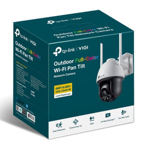 TP-Link VIGI 4MP C540-W(4mm) Outdoor Full-Colour Wi-Fi Pan Tilt Network Camera, 4mm Lens, Smart Detection,3YW (LD)-0