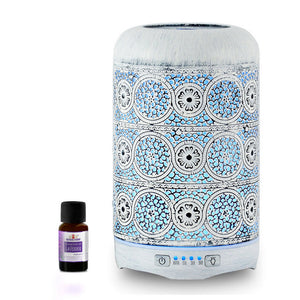 mbeat® activiva Metal Essential Oil and Aroma Diffuser-Vintage White -260ml (L)-0