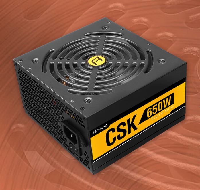 Antec CSK 650W 80+ Bronze, up to 88% Efficiency, Flat Cables, 120mm Silent Fans, 2x PCI-E 8Pin, Continuous power PSU, AQ3-0