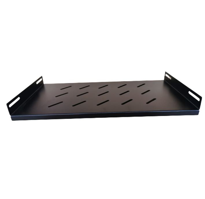 LDR Fixed 1U 350mm Deep Shelf Recommended for 19" 600mm Deep Cabinet - Black Metal Construction-0