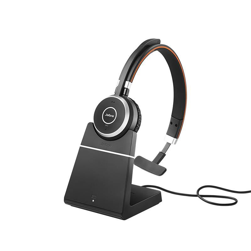 Jabra Evolve 65 SE MS Wirless Bluetooth Mono Headset, Includes Charging Stand  Link380a Dongle, Dual Connectivity, 2ys Warranty-0