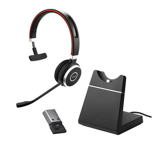 Jabra Evolve 65 SE UC Mono Headset, Includes Charging Stand  Link380a Dongle, Dual Connectivity, 2ys Warranty-0