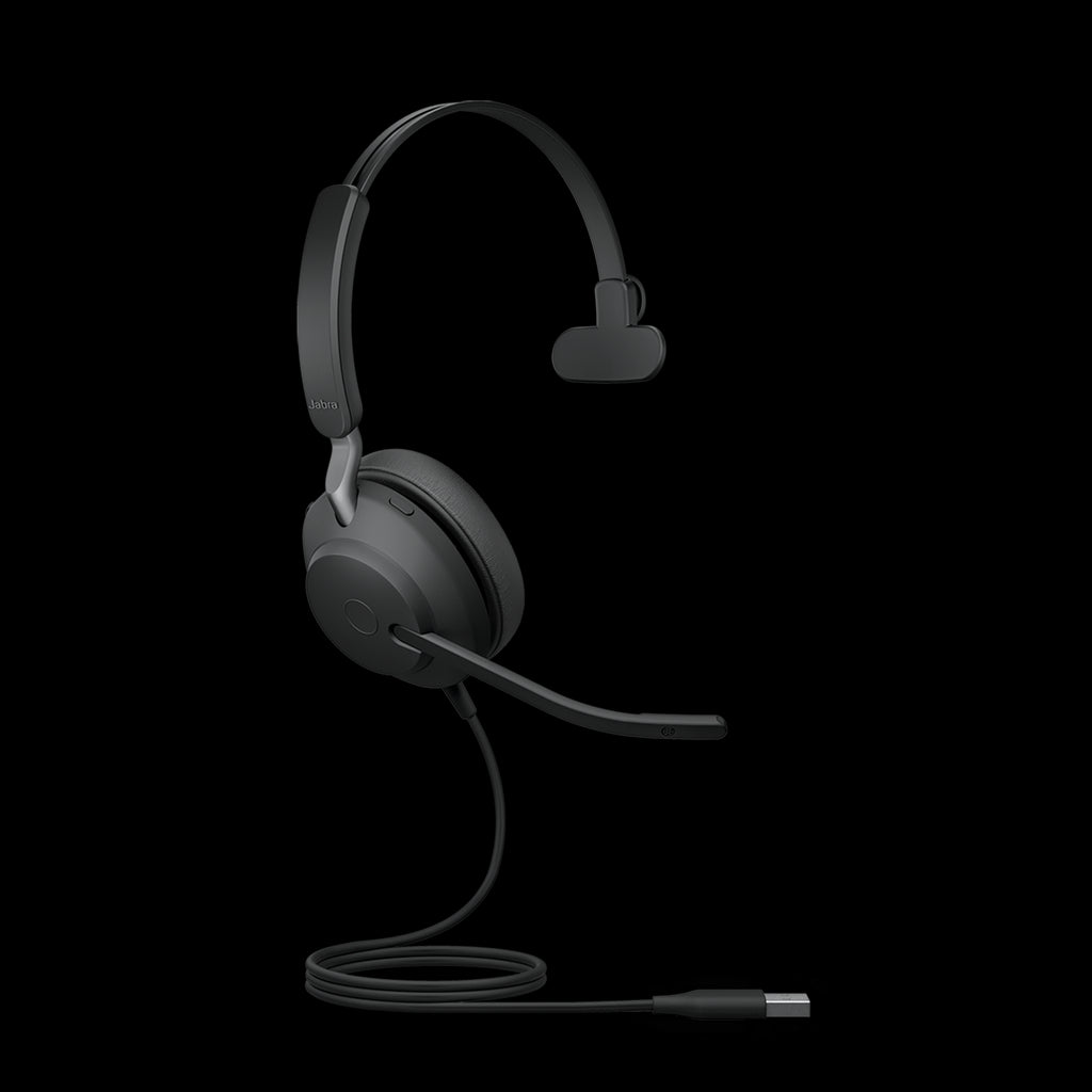 Jabra Evolve2 40 SE Wired USB-A UC Mono Headset, 360° Busy Light, Noise Isolationg Ear Cushions, 2Yr Warranty-0