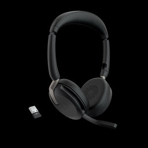 Jabra Evolve2 65 Flex UC Stereo Bluetooth Headset, Link380a USB-A Dongle Included, Foldable Design, 2Yr Warranty-0