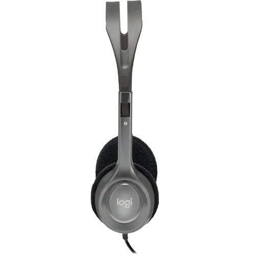 Logitech H110 Stereo Headset Over-the-head Headphones 3.5mm Versatile Adjustable Microphone for PC Mac (LS)-0
