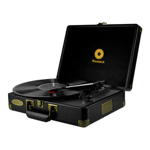 mbeat® Woodstock Retro Turntable Player BLACK-0