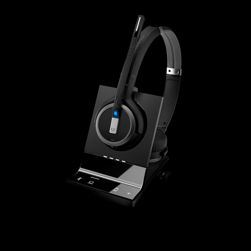 EPOS | Sennheiser Impact SDW 5064 DECT Wireless Office Binaural headset w/ base station, for PC  Mobile, with BTD 800 dongle-0