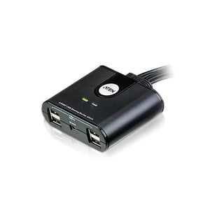 Aten Peripheral Switch 4x4 USB 2.0, 4x PC, 4x USB 2.0 Ports, Remote Port Selector, Plug and Play, Hot Pluggable-0