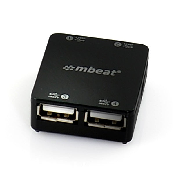 mbeat® 4 Port USB 2.0 Hub - USB 2.0 Plug and Play/ High Speed Interface/ Ideal for Notbook/PC/MAC users-0