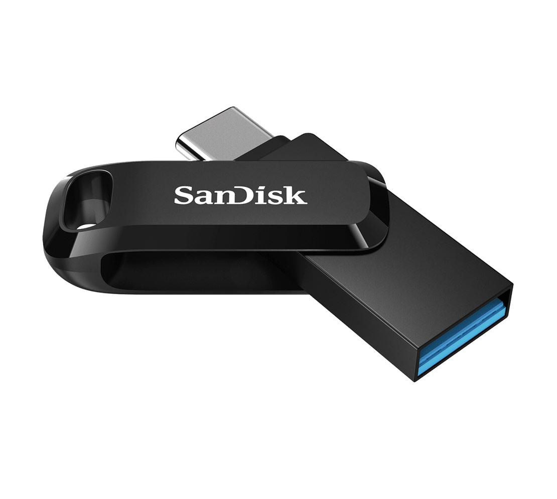 SanDisk 128GB Ultra Dual Drive Go 2-in-1 USB-C  USB-A Flash Drive Memory Stick 150MB/s USB3.1 Type-C Swivel for Android Smartphones Tablets Macs PCs-0