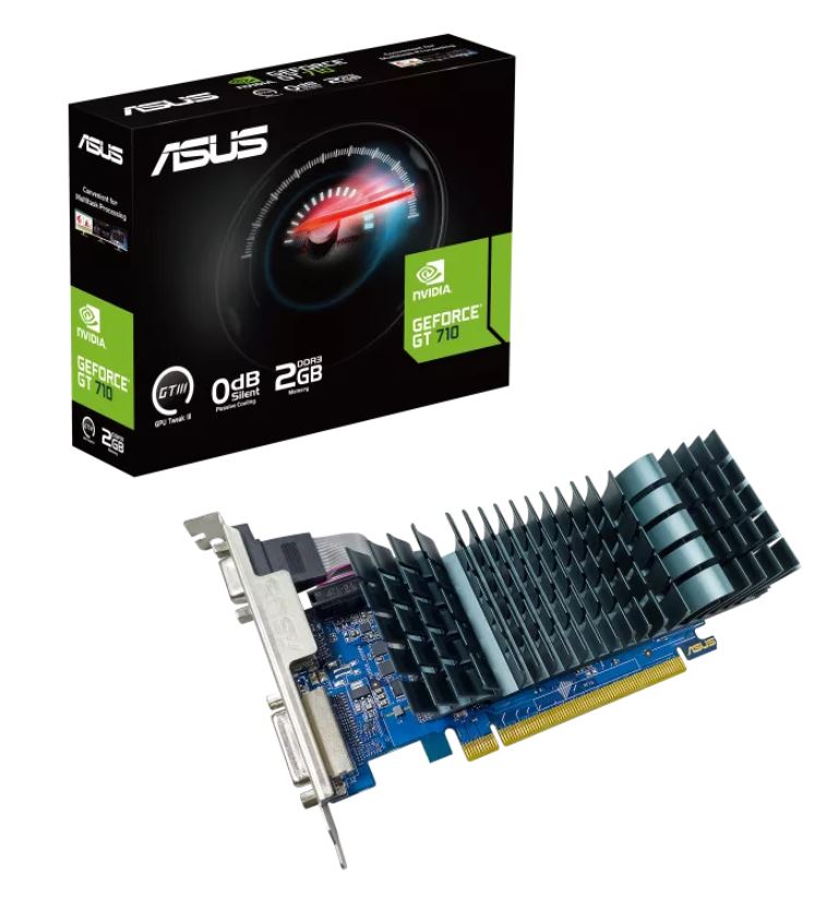 ASUS nVidia GeForce GT710-SL-2GD3-BRK-EVO 2GB DDR3 EVO Low-profile Graphics Card-0