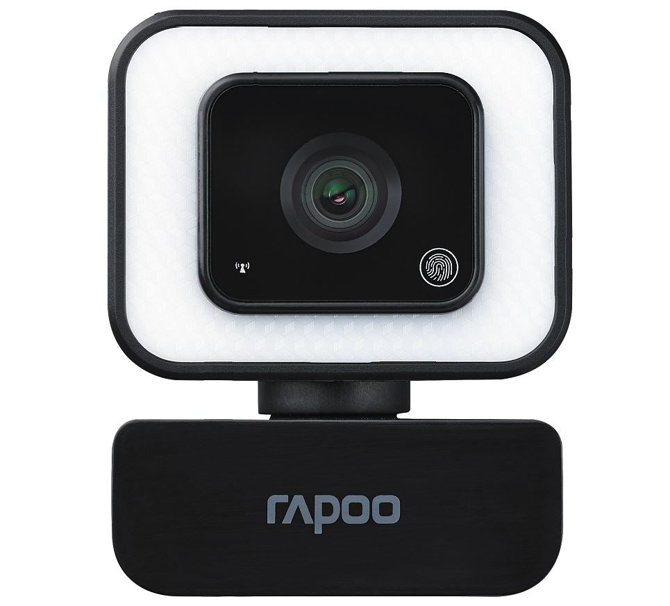 RAPOO C270L FHD 1080P Webcam - 3-Level Touch Control Beauty Exposure LED, 105 Degree Wide-Angle Lens, Built-in/Double Noise Cancellation Microphone-0